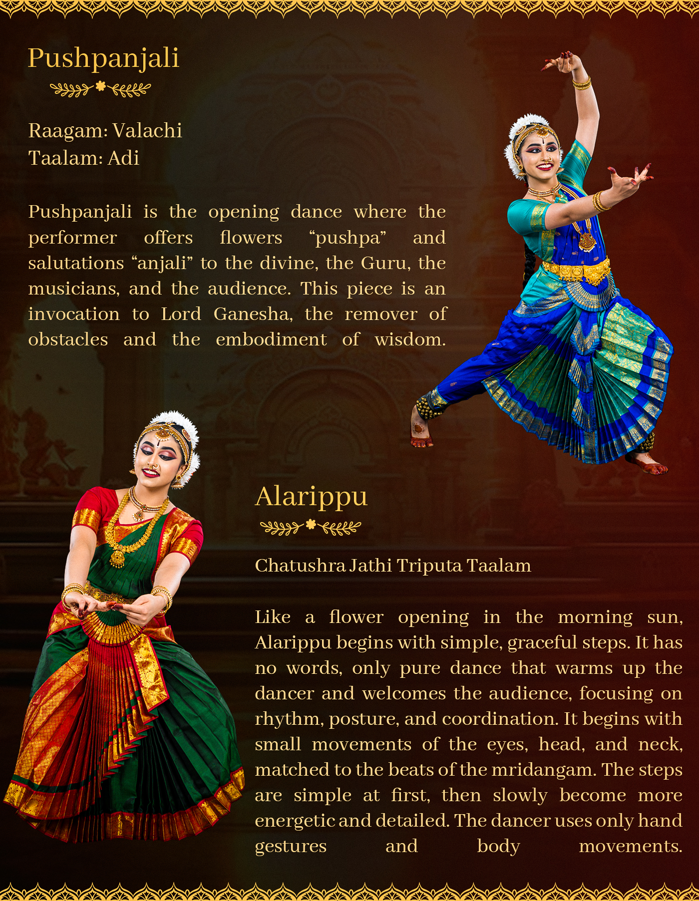 Nishita Nadig Bharatnatyam Arangetram Brochure Image 2