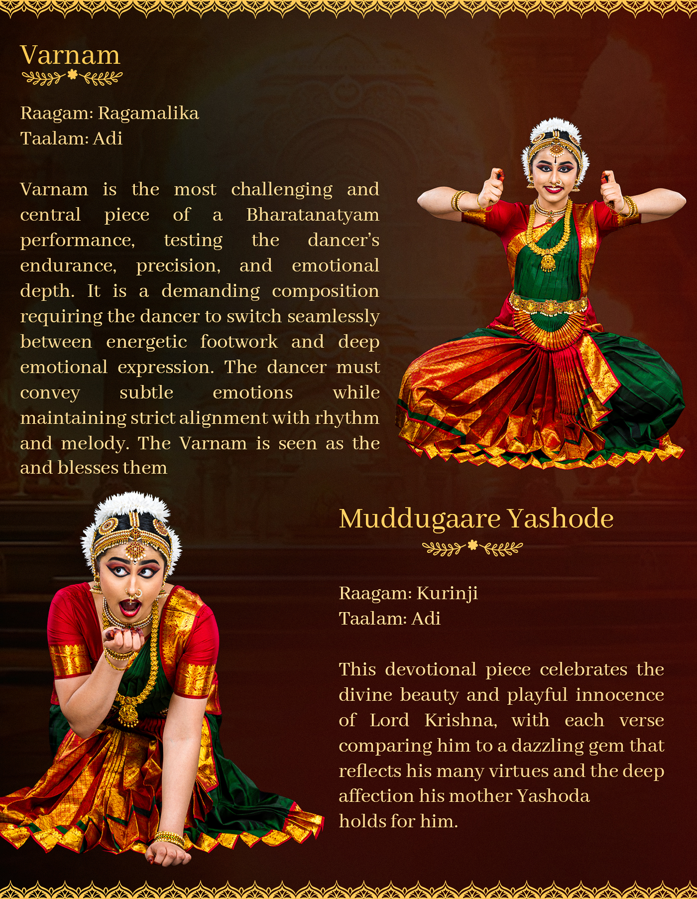 Nishita Nadig Bharatnatyam Arangetram Brochure Image 4