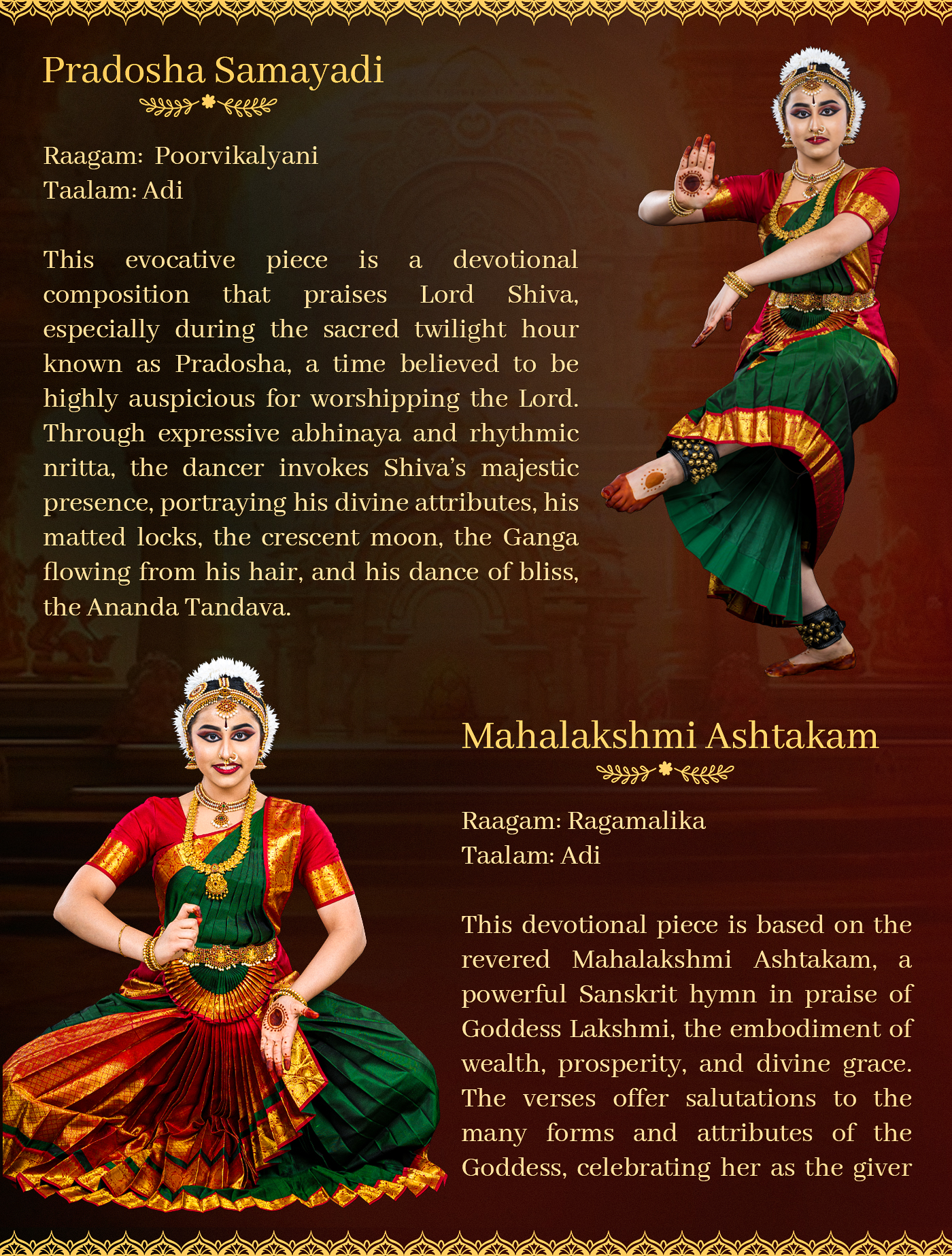 Nishita Nadig Bharatnatyam Arangetram Brochure Image 5