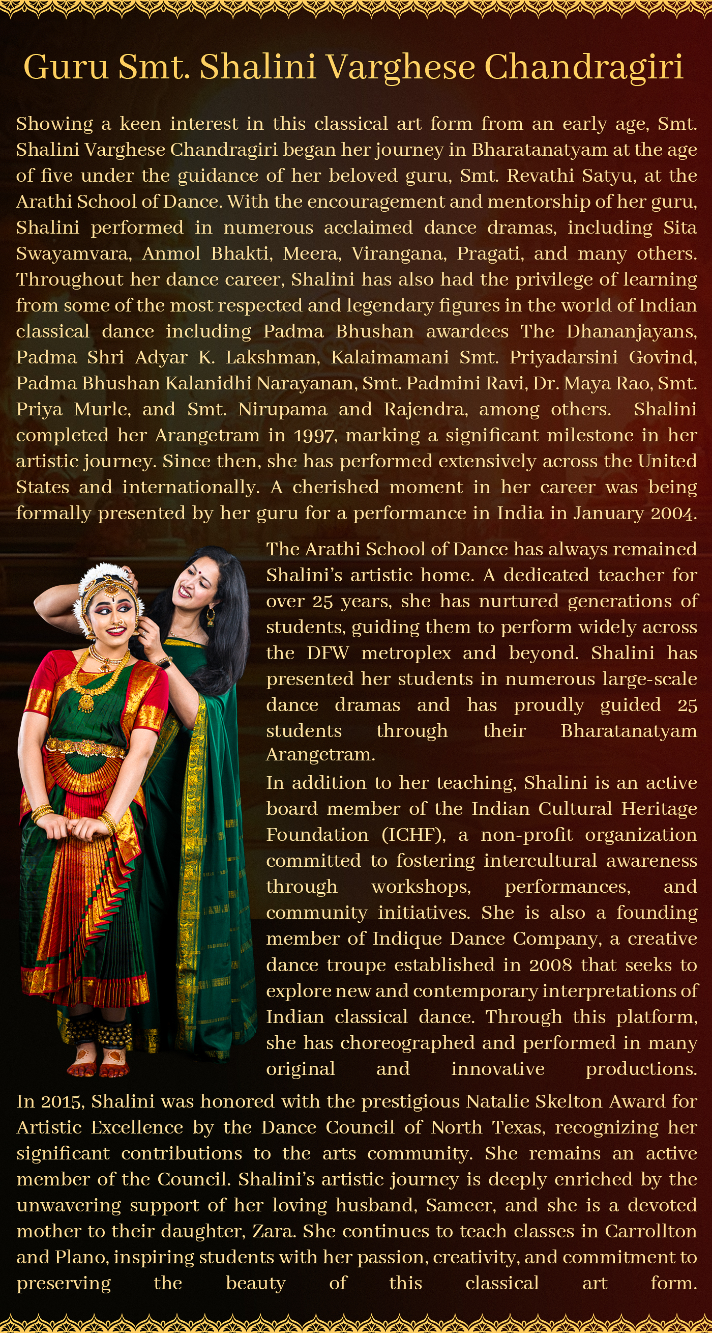 Nishita Nadig Bharatnatyam Arangetram Brochure Image 8